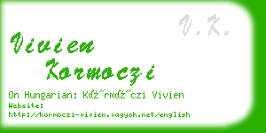 vivien kormoczi business card